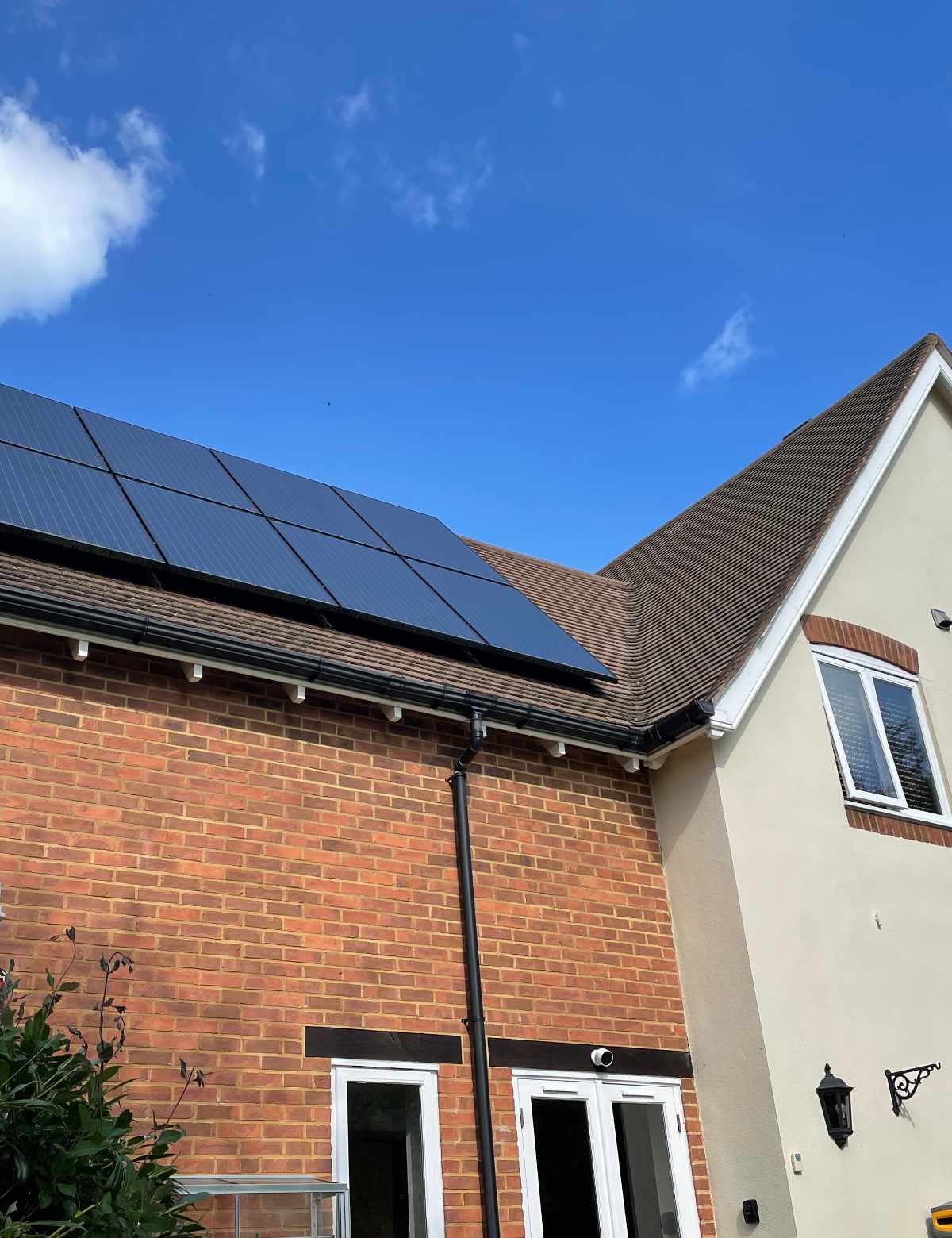 A family home with solar PV panels installed on the roof